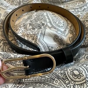 Black & Gold Abercrombie Oval Buckle Belt